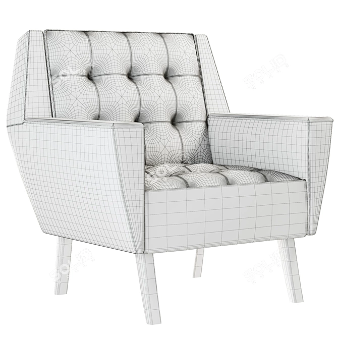 English Gentleman Club Inspired Armchair 3D model image 7