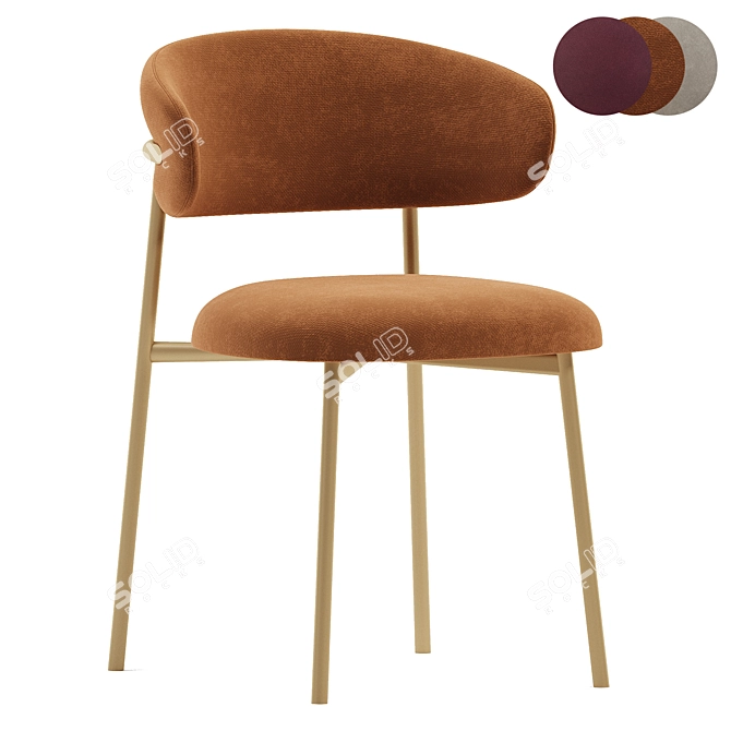 Elegant Oleandro Chair by Calligaris 3D model image 2