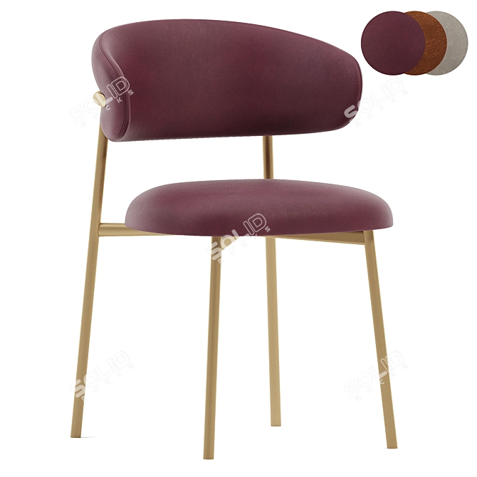 Elegant Oleandro Chair by Calligaris 3D model image 3