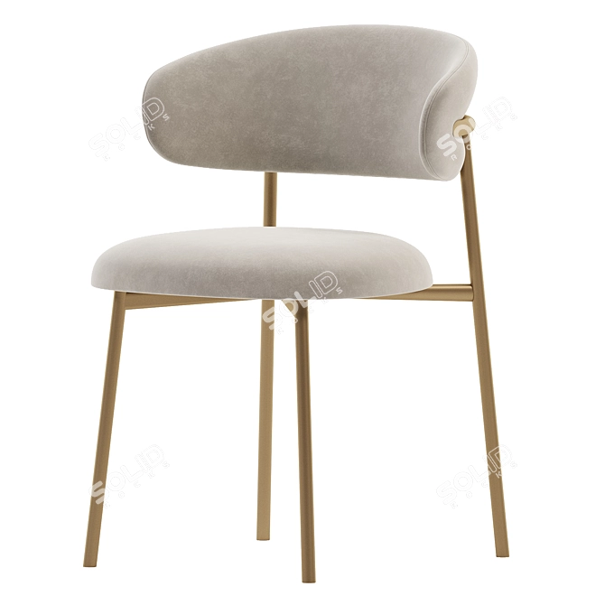 Elegant Oleandro Chair by Calligaris 3D model image 4