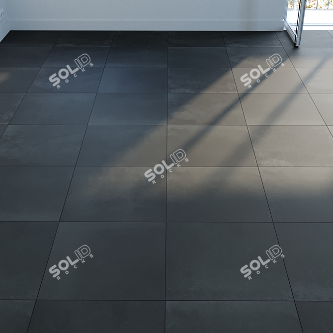 Marblestone Tile Set - Terracina Black 3D model image 1