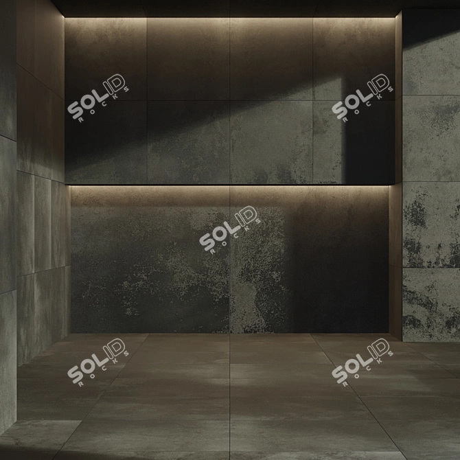 Marblestone Tile Set - Terracina Black 3D model image 4