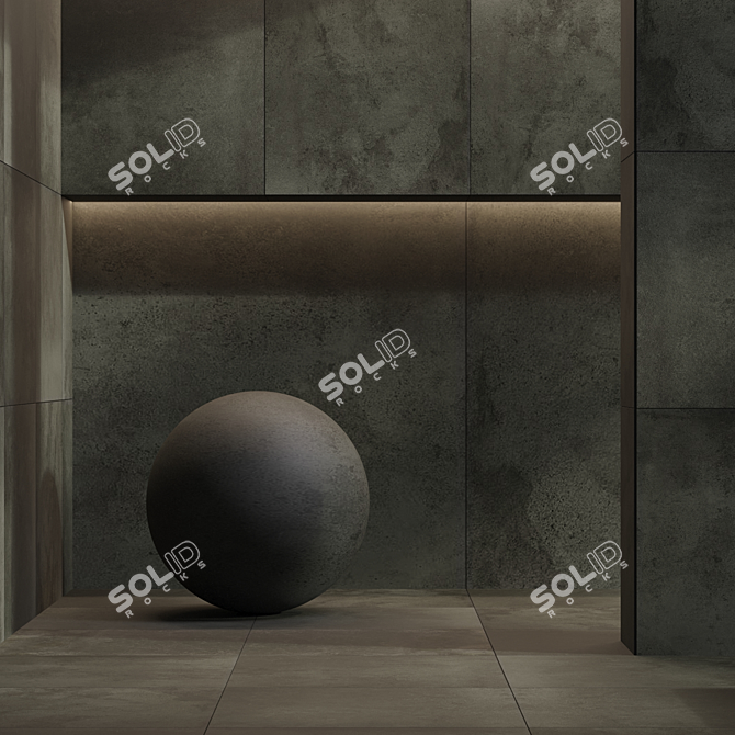 Marblestone Tile Set - Terracina Black 3D model image 5