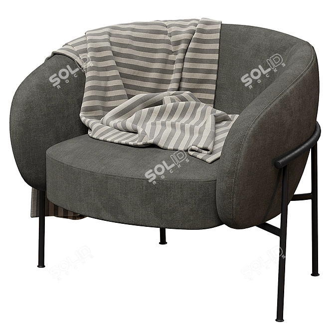 Modern Rimo Armchair: Corona Render 3D model image 3