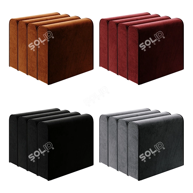 9 Color Corner Design Furniture 3D model image 3