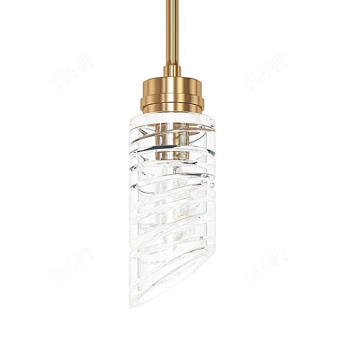  Crystal LED Pendant Light 3D model image 1