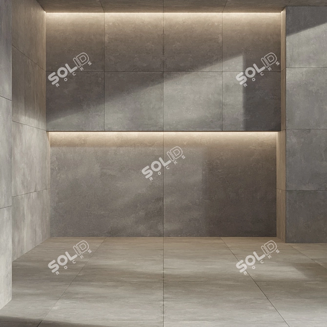 Cosmopolita Gray Stone Tile Set 3D model image 7