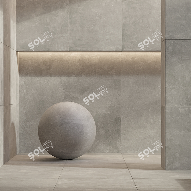 Cosmopolita Gray Stone Tile Set 3D model image 8