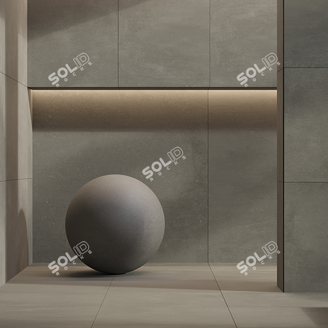 Graphite Stone Tile Set for 3D Modeling 3D model image 5