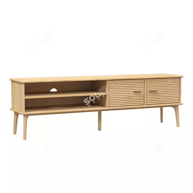 Modern Oak TV Stand Kendal 3D model image 1