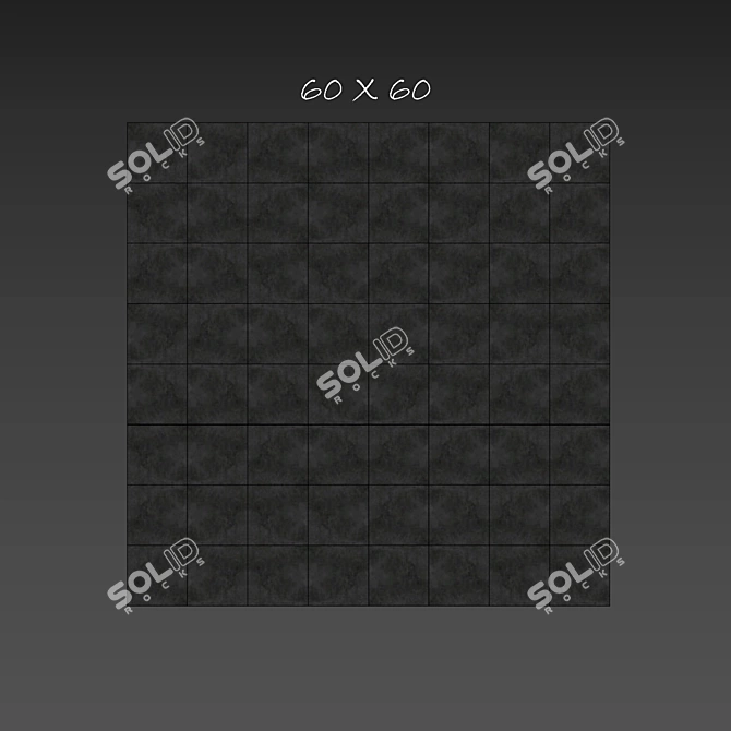 Graphite Stone Tile Set 3D 3D model image 3