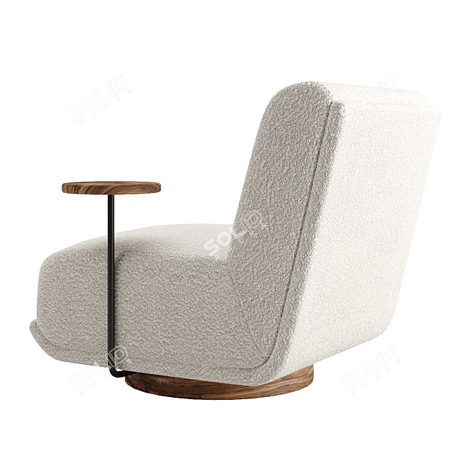 Elegant Bouclé Armchair by Vical 3D model image 15