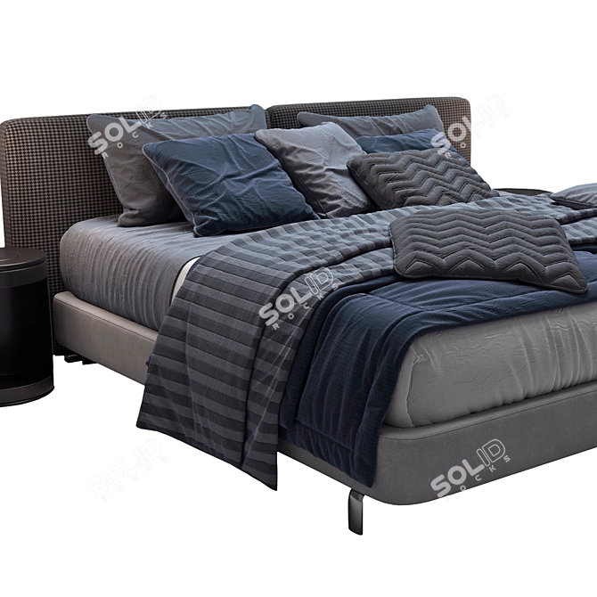 Tatlin-Cover Minotti Bed: 2220x2240mm 3D model image 3