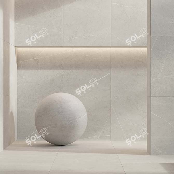 Altamura Silver Stone Tile Set 3D model image 5