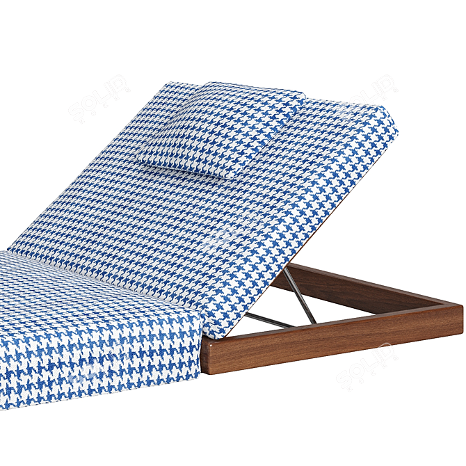 Nautical Sunset Poolside Chair Bed 3D model image 2