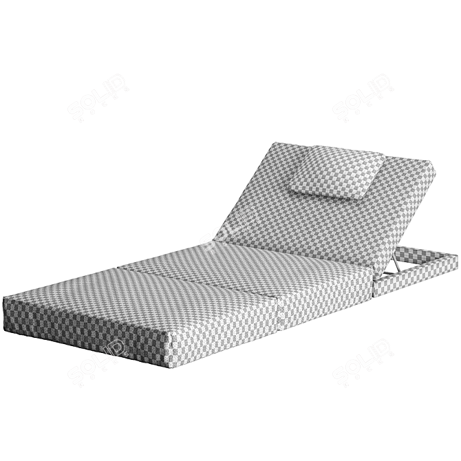 Nautical Sunset Poolside Chair Bed 3D model image 4