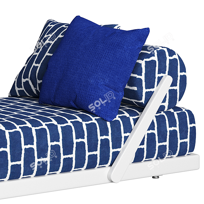 Mediterranean-Inspired Sunset Roll Bed 3D model image 2