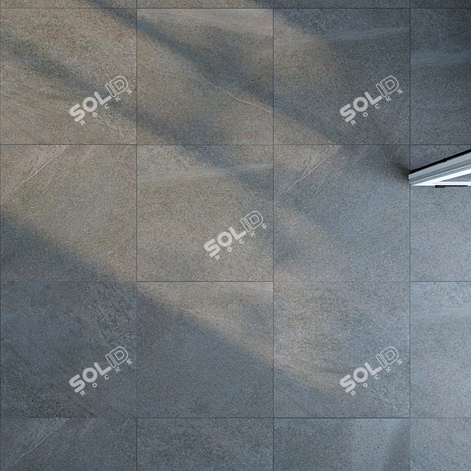 Graphite Natural Stone Tile Set 3D model image 2