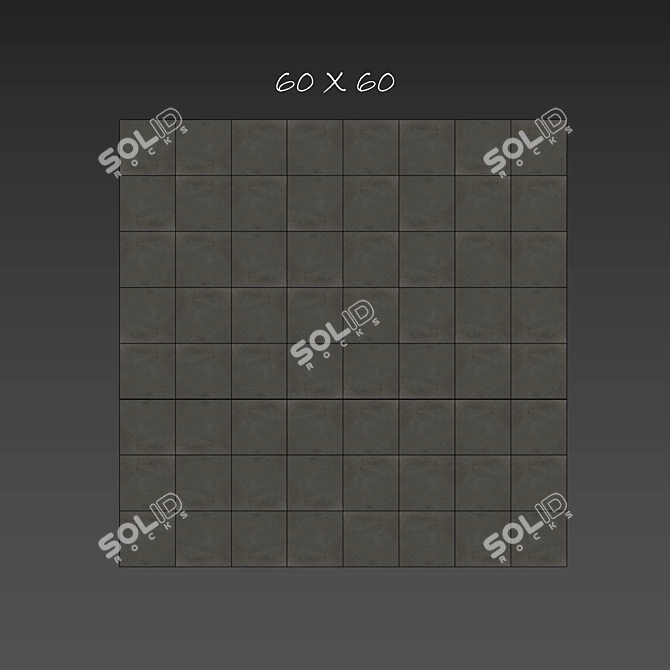 Graphite Natural Stone Tile Set 3D model image 3