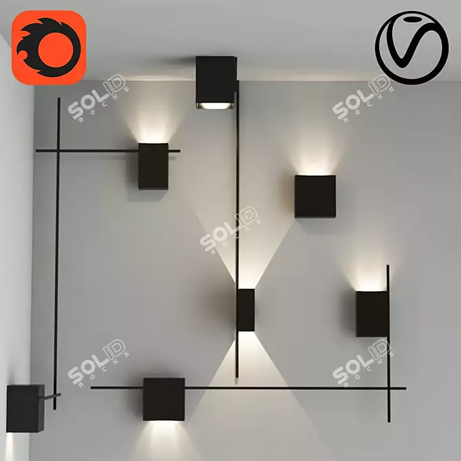 Modern BURTON Collection Design Lamp 3D model image 1