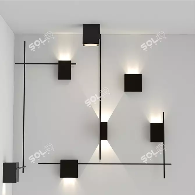 Modern BURTON Collection Design Lamp 3D model image 2