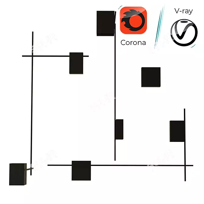 Modern BURTON Collection Design Lamp 3D model image 6