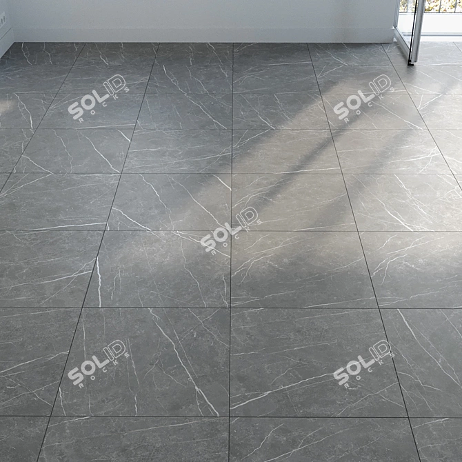 Elite Graphite Stone Tile Set 3D model image 1