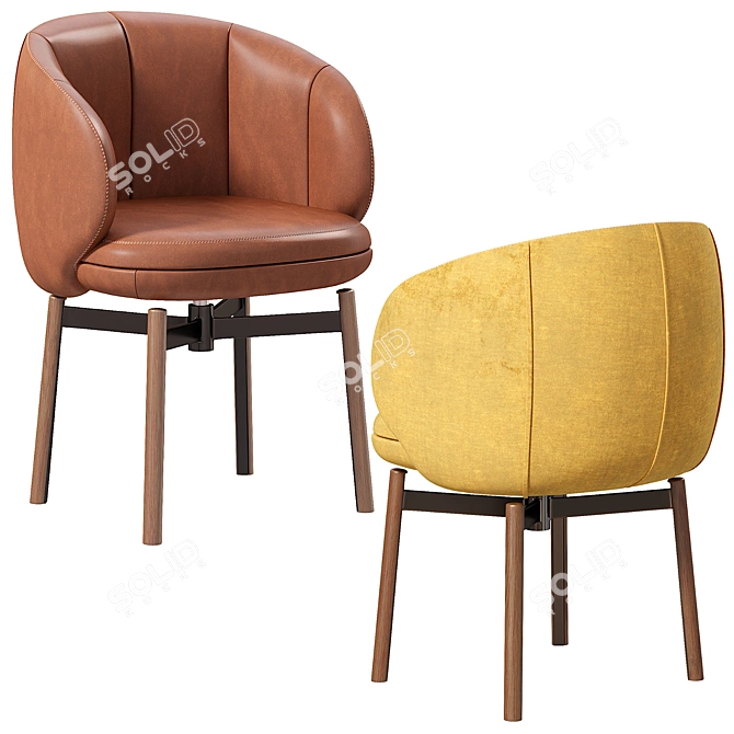 Modern Upholstered Chair Vuelta FD 3D model image 3