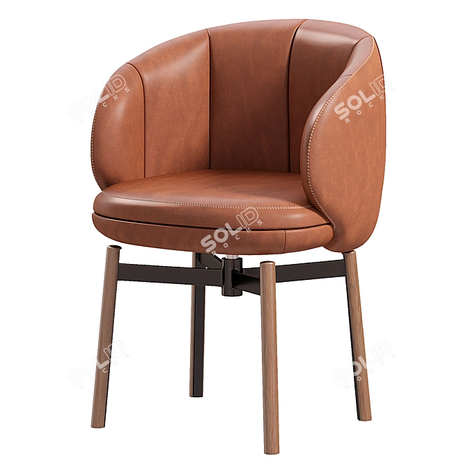 Modern Upholstered Chair Vuelta FD 3D model image 5