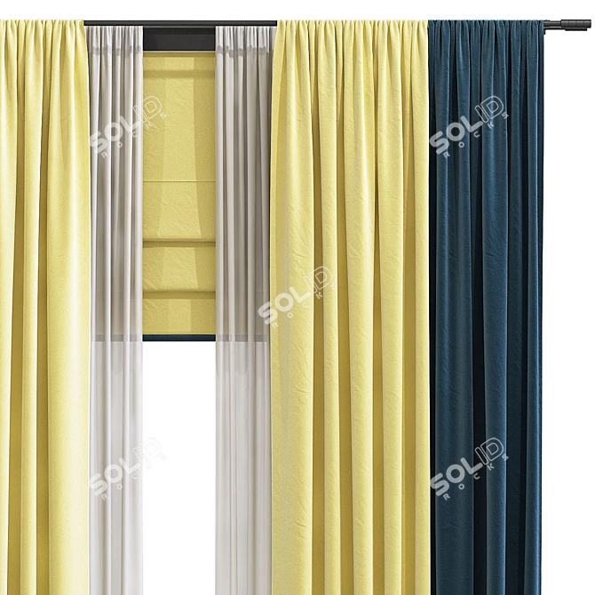 "Refurbished Curtain Design 3D model image 3