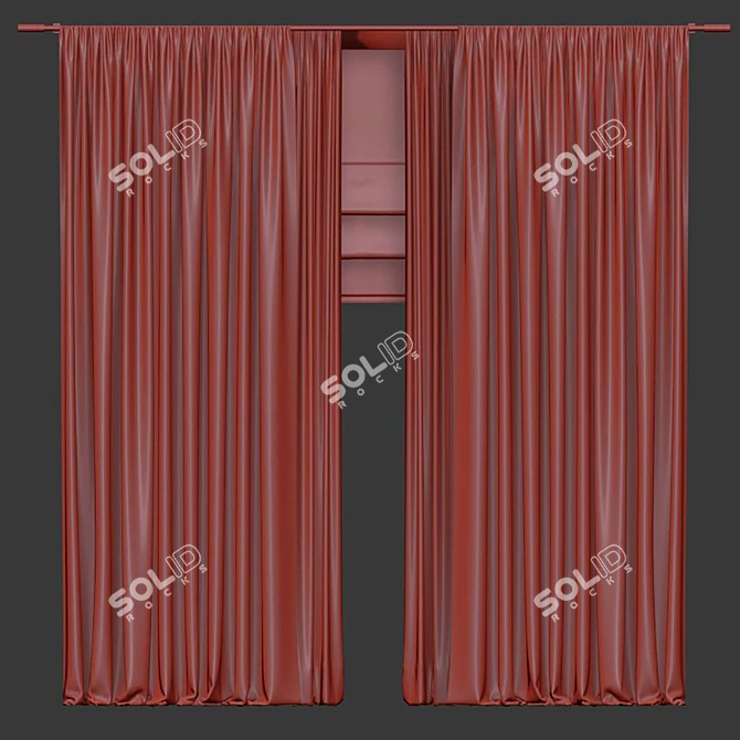 "Refurbished Curtain Design 3D model image 4