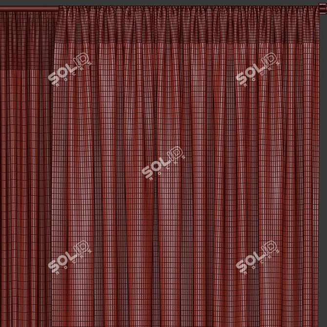 "Refurbished Curtain Design 3D model image 5