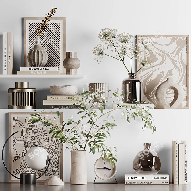 Contemporary Decor Set 36 3D model image 1