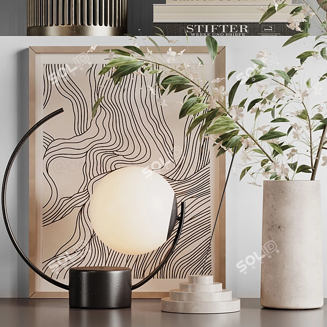 Contemporary Decor Set 36 3D model image 2