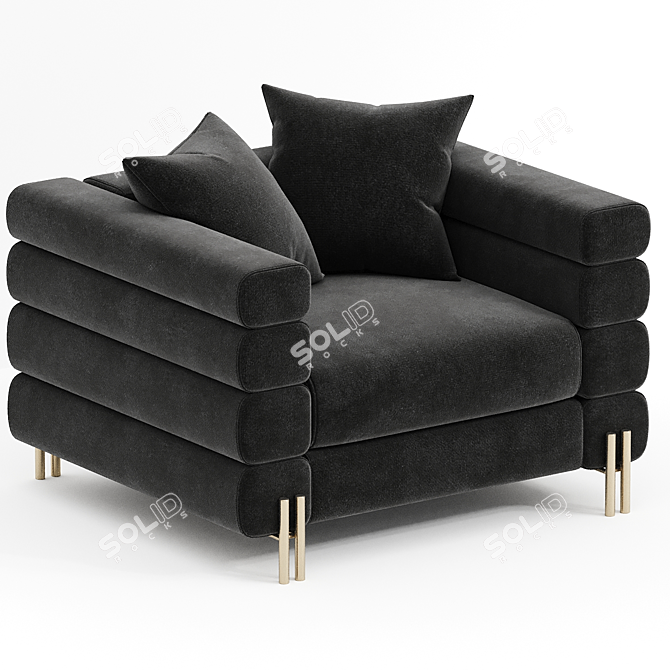 Contemporary York Chair EICHOLTZ 3D model image 2