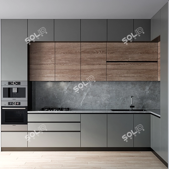 Bosch Kitchen Appliance Unit 3D model image 1