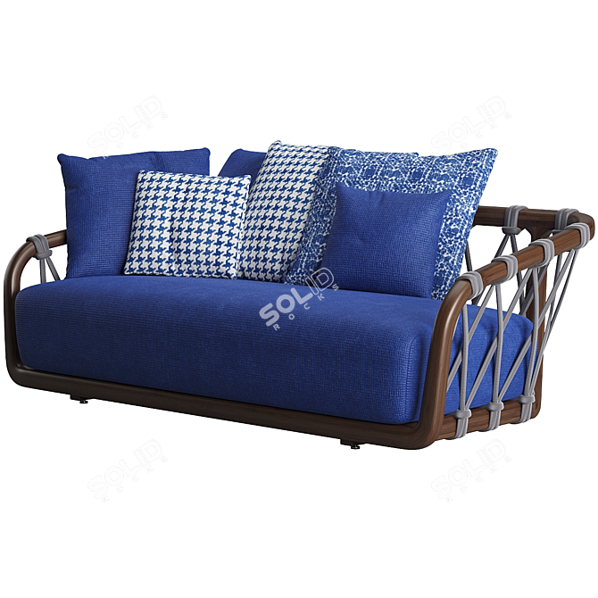 Sunset Weave Outdoor Comfort Sofa 3D model image 1