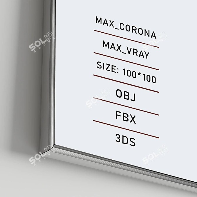 Dual Square Plaster Photo Frames 3D model image 7