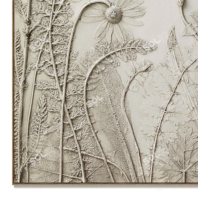 Abstract Plaster Square Photo Frames 3D model image 4