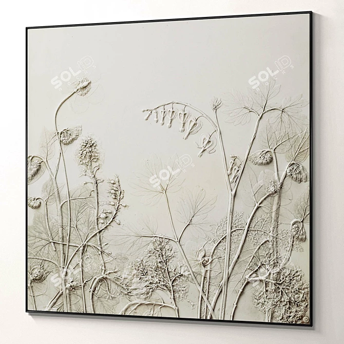 Abstract Plaster Square Photo Frames 3D model image 6