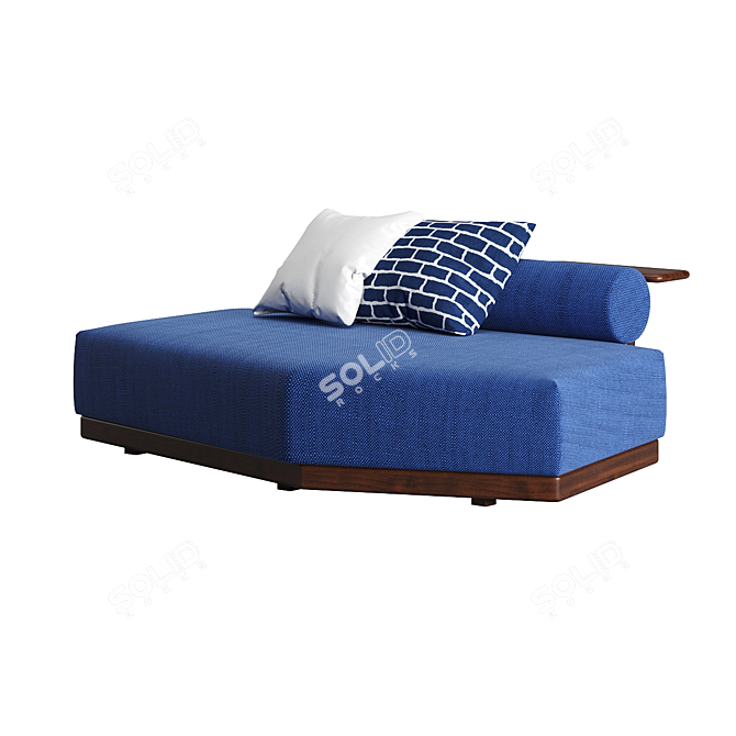 Mediterranean-inspired Sunset Platform Sofa 3D model image 5