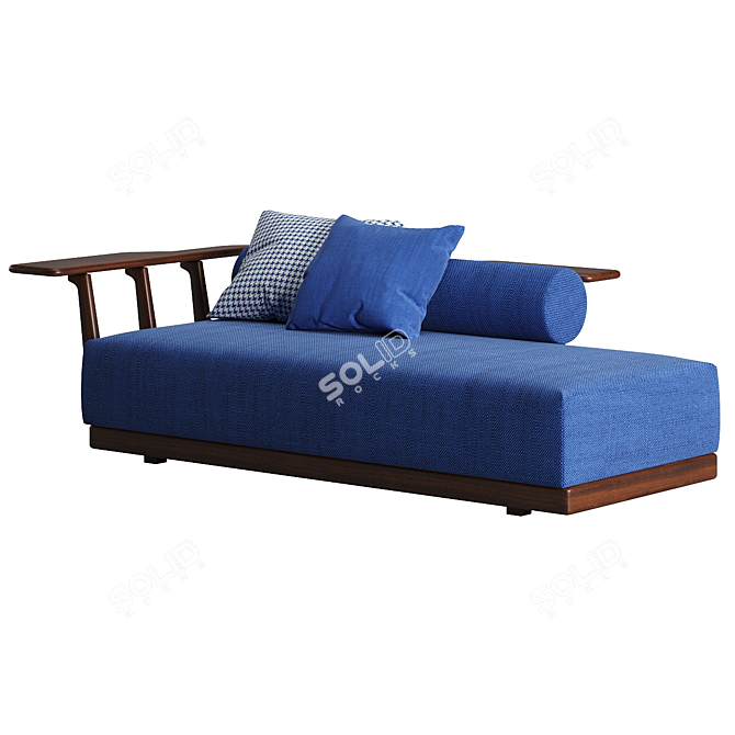 Mediterranean-inspired Sunset Platform Sofa 3D model image 6