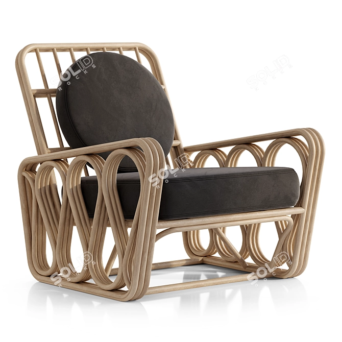 Luxury Riviera Lounge Chair Fabrication 3D model image 2