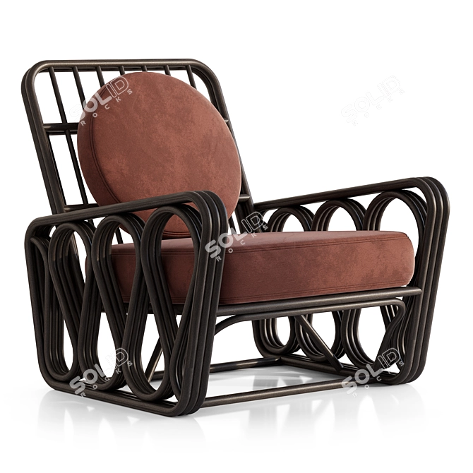 Luxury Riviera Lounge Chair Fabrication 3D model image 3