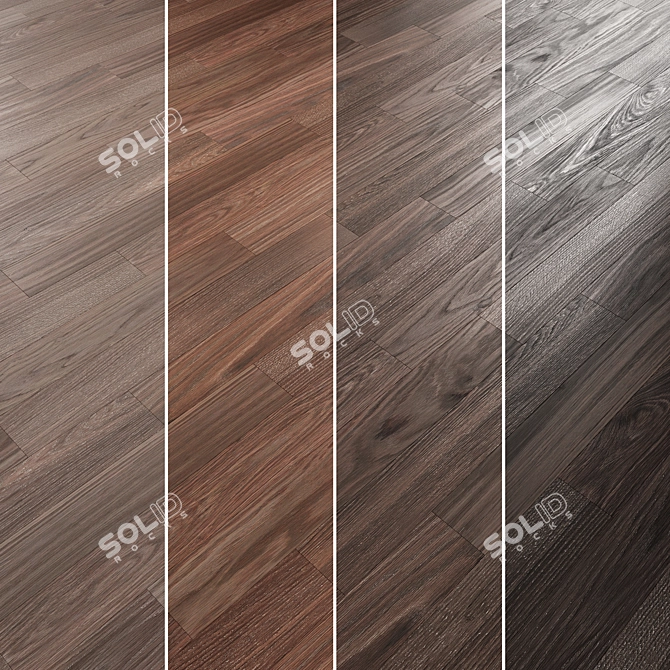 Oak Parquet Flooring Collection 3D model image 4