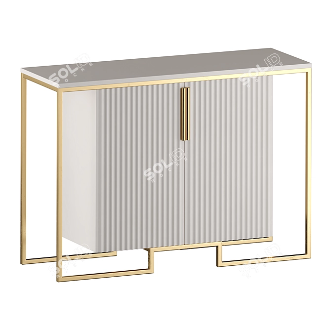 Modern 2-Door Storage Cabinet 3D model image 1