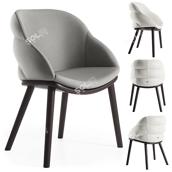 Sleek Camilla Chair Cattelan Style 3D model image 1