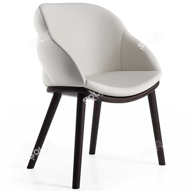 Sleek Camilla Chair Cattelan Style 3D model image 3