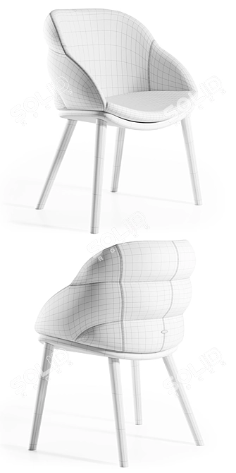 Sleek Camilla Chair Cattelan Style 3D model image 6