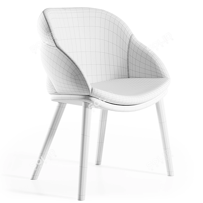 Sleek Camilla Chair Cattelan Style 3D model image 8